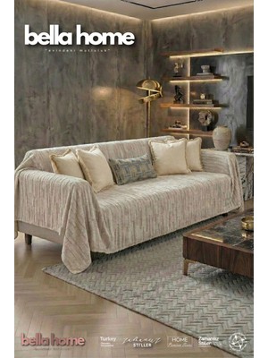 Bella Home Fırça Desenli Polar Koltuk Örtüsü – Yumuşak Dokulu, Sıcak Tutan, Modern Tasarım