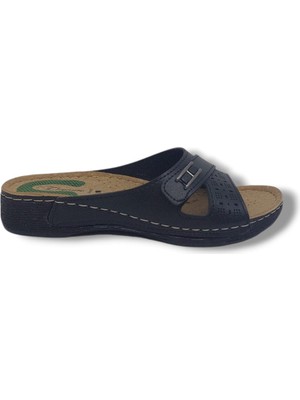 Zerhan Elegance 40 Kadın Siyah Tokalı Günlük Kullanım Terlik