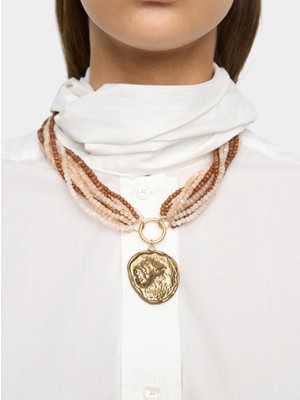 Parfois Charm'lı Boncuklu Kısa Kolye