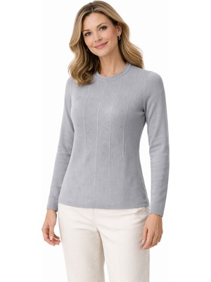 Mutlu City Kadın Yüksek Kalite Soğuk Iplik Triko Örgü Anne Kazak Bluz 3056