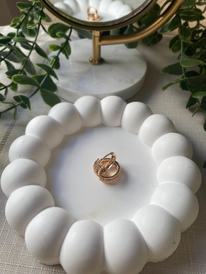 Vıp Xuping taş Detaylı Ince Halka Küpe