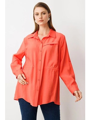 Ekol Kadın Beli Lastikli Bluz 3642