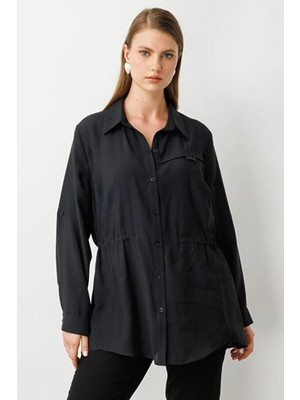 Ekol Kadın Beli Lastikli Bluz 3642