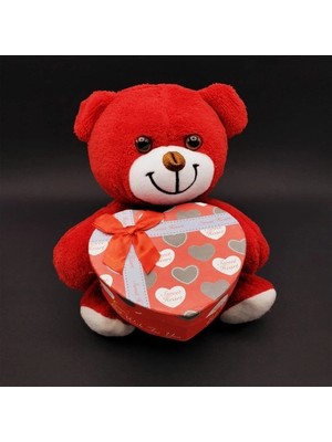 Nevamel Kırmızı Kalp Kutulu Ayı