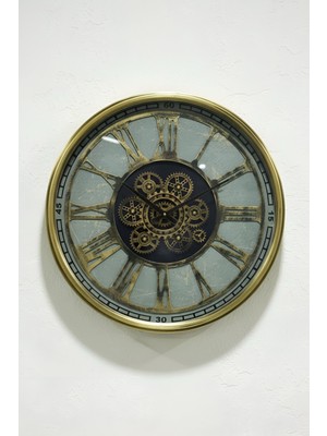 VaLume Metal, 60 cm Çarklı Duvar Saati