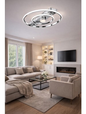 Esslight Alfa 45 cm Plafonyer LED Avize 3 Renk Işık Modlu (Beyaz / Sarı / Gün Işığı)