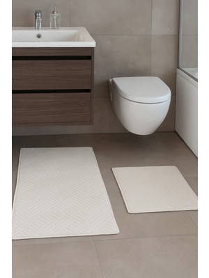 Banyo Paspas Seti 2'li Antrasit Yumuşak Kaymaz Taban Yıkanabilir Leke Tutmaz 60X100-40X60