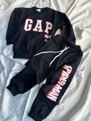 bebexy Spıderman-Gap Yazılı Alt Üst Takım Lacivert