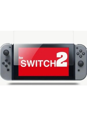 Crk Tech Nintendo Switch 2 Uyumlu 9h Sertlikte Darbe Emici Temperli Kırılmaz Cam Ekran Koruyucu - Güçlendirilmiş Safir Katman