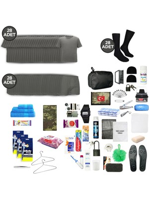 Askerimalzeme.com 28'li Kışlık Her Şey Dahil Denizci Bedelli Asker Seti