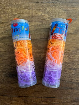 Gülümse Gel 2 Kutu Tüp Içinde Renkli Saç Örgü Lastiği Perma Ince Lastik Toka