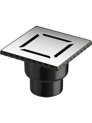 Storemax V- Kare 5608280 Duş Kanalı, Çıkışlı, 15X15 Cm, Dk 100 Kapak, Parlak Krom