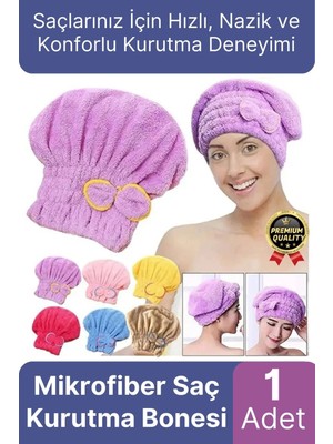 Svein Premium Kalite Esnek Hızlı Emici Banyo Havuz Duş Mikrofiber Havlu Saç Kurutma Bonesi 30X25X16