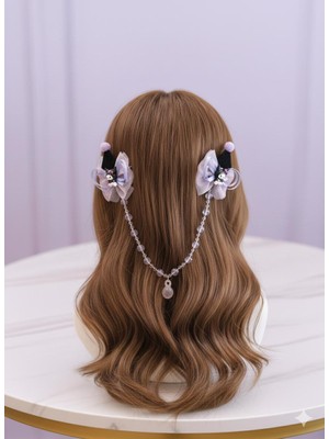 Ugly Duck Şapkalı Kuromi Figürlü Boncuk Aksesuarlı Pens Toka