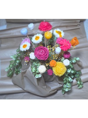 Rengarenk Mum Buketi