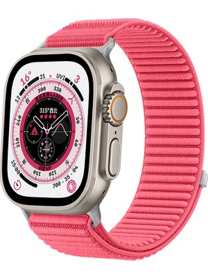 Dexmon Apple Watch 11-10 42MM 5 6 7 8 9 Se Uyumlu 38/40/41MM Uyumlu Hasır Örgü Cırtlı Spor Kumaş Kordon