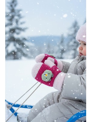 Kitti Animals Bebek Tek Parmak Eldiven 0-3 Yaş Renk : Fuşya