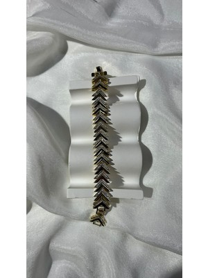 Xuping Taşlı Ok Model Altın Kaplama Bileklik