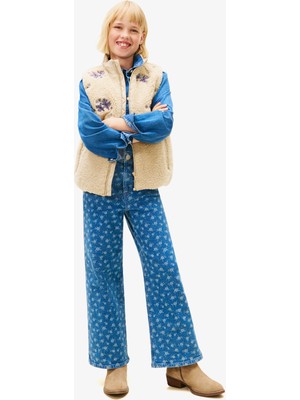 Tommy Hilfiger Mabel Wide Leg Flower Aop Jeans Çocuk Mavi PANTOLON.1AB