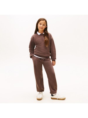 Tommy Hilfiger Mini Corp Çocuk Kahverengi Eşofman Altı.gw1