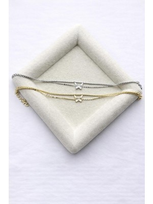Jewerly Butterfly Effect - Çift Zincir Kelebek Bileklik