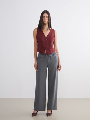 Lc Waikiki Yeni Sezon Beli Lastikli Geniş Paça Kadın Pantolon