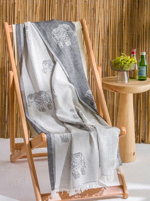 Lc Waikiki Yeni Sezon Fil Baskılı Plaj Havlusu 90X165 cm