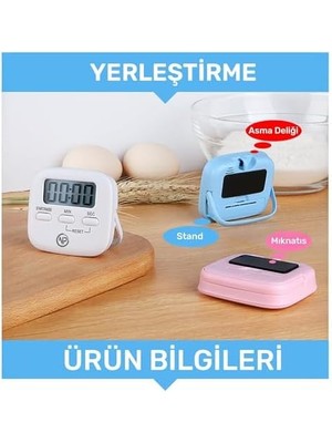 Npo NPT05M Mutfak,ders,yemek Için 99:59DK Dijital Alarm Kronometre,pomodoro Öğrenci Motivasyon Saati