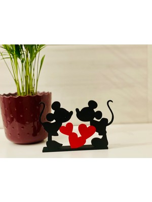 WaveOra Mickey Mouse Sevgililer Günü Hediye Dekoratif Biblo
