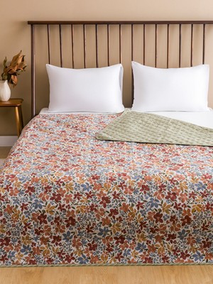 Lc Waikiki Yeni Sezon Çiçek Baskılı Çift Kişilik Yatak Örtüsü 200X220 cm