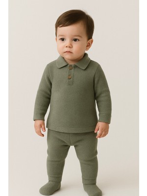 Nipperland-Mini Clouds Kıds-Organik Erkek Bebek Polo Yaka Takım