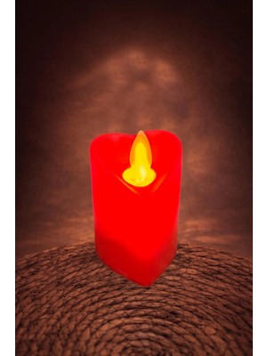 Marsilyan Kalp Şekilli Işıklı Mum