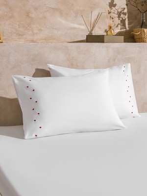 Lc Waikiki Yeni Sezon Kalp Baskılı Yastık Kılıfı 2'li 50X70 cm
