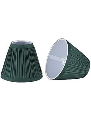 Aspen 33123-2, Avize Pileli Klipsli Yeşil Gölge, 7,62 cm Üst x 15,24 cm Alt x 12,7 cm Eğim, 2'li Set