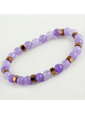 Marsilyan Ametist & Hematit Doğaltaş Bileklik