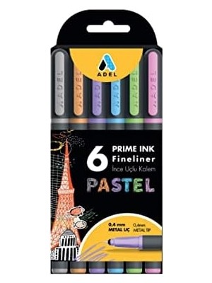 Ink  6'lı Pastel Klasik Ince Uçlu Kalem