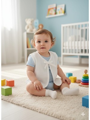 Pure Baby Natura %100 Pamuk 4 Kat Müslin Kumaş Yelek