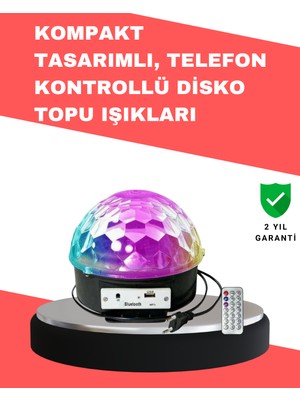 Çok Renkli LED Masaüstü Disko Topu Parti Aydınlatma Cihazı FLZORA-RS3456
