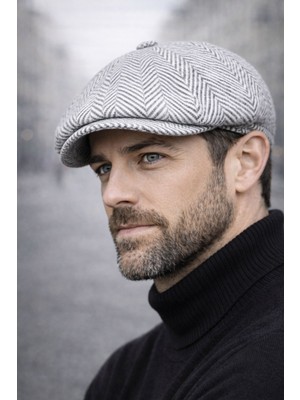 Kaşe Lastikli Balık Sırtı Beckham Peaky Blinders Kasket Şapka