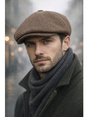 Kaşe Lastikli Balık Sırtı Beckham Peaky Blinders Kasket Şapka