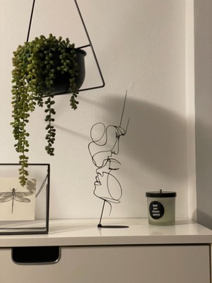 WaveOra Zarif Öpücük Çift Biblo Dekoratif Sevgililer Günü Hediyesi - 22 cm