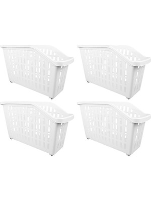 Hype Store Decobella 4'lü 13 Lt. Tekerlekli Düzenleyici Sepet