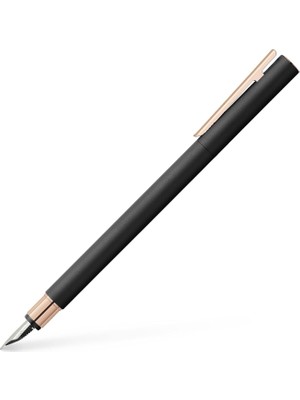 Hype Store Faber-Castell Dolma Kalem Neo Slim, Uç M, Metal Siyah, Pembe Altın, 1 Adet
