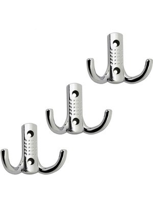 Hype Store Nobel Vestiyer Duvar Askısı Dolap Elbise Banyo Askılığı Krom Askı (3 Adet)
