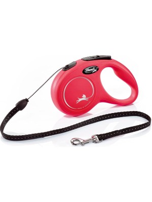 Hype Store Flexi New Classic S Beden Kırmızı 5mt Ipli Tasma