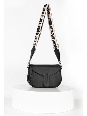 Remuse Suni̇ Deri̇ Askılı Si̇yah Kadın Omuz Çantası