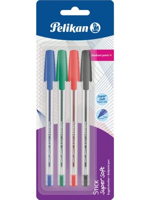 Hype Store Stick Tükenmez Kalem 4lü Blister - S M Y K