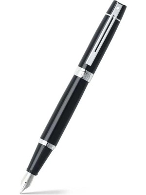 Hype Store Sheaffer 9312-0 Sheaffer 300 Dolma Kalem, Medium Uç Parlak Siyah Lake Kaplama Kapak