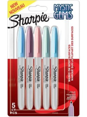 Hype Store Sharpie Fine Permanent Kalıcı Markör, Mystic Gems, 5'li Paket