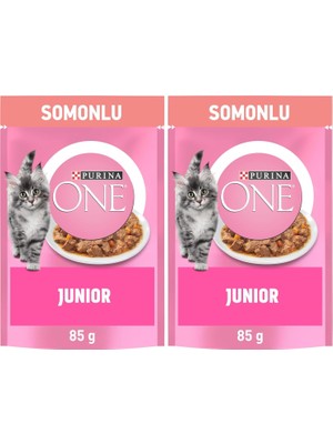 Hype Store Purına One Somonlu Yavru Kediler Için Yaş Kedi Maması 85 Gram 2li Paket